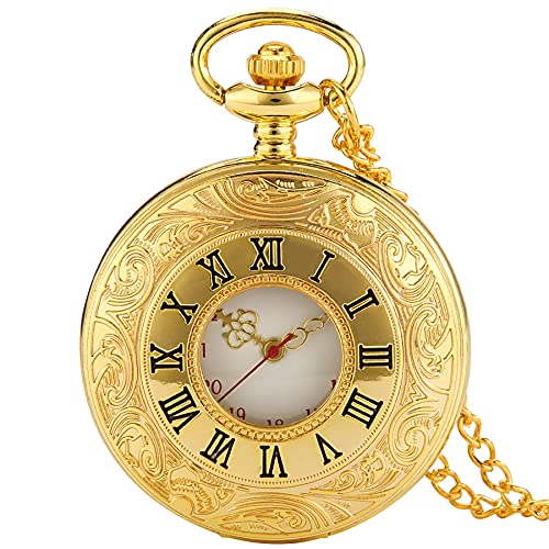 Relógio De Bolso Masculino Steampunk Genérico Com Corrente Dourada