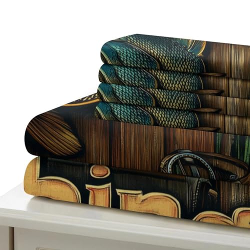 Housse de couette pêche parure de lit microfibre confortable 3D