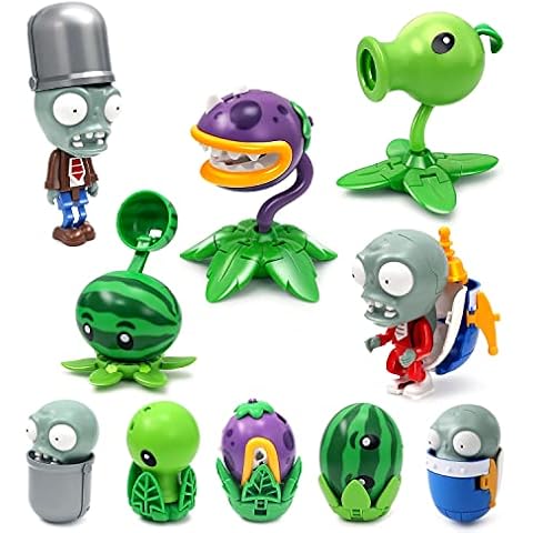Maikerry Plants and Zombies Toys vs Egg Transformation Series Assembled Toys Action Figures Set Gift Game Fan Party Birthday Gifts Zombie PVZ Toys Figurines for Boys Girls Cover