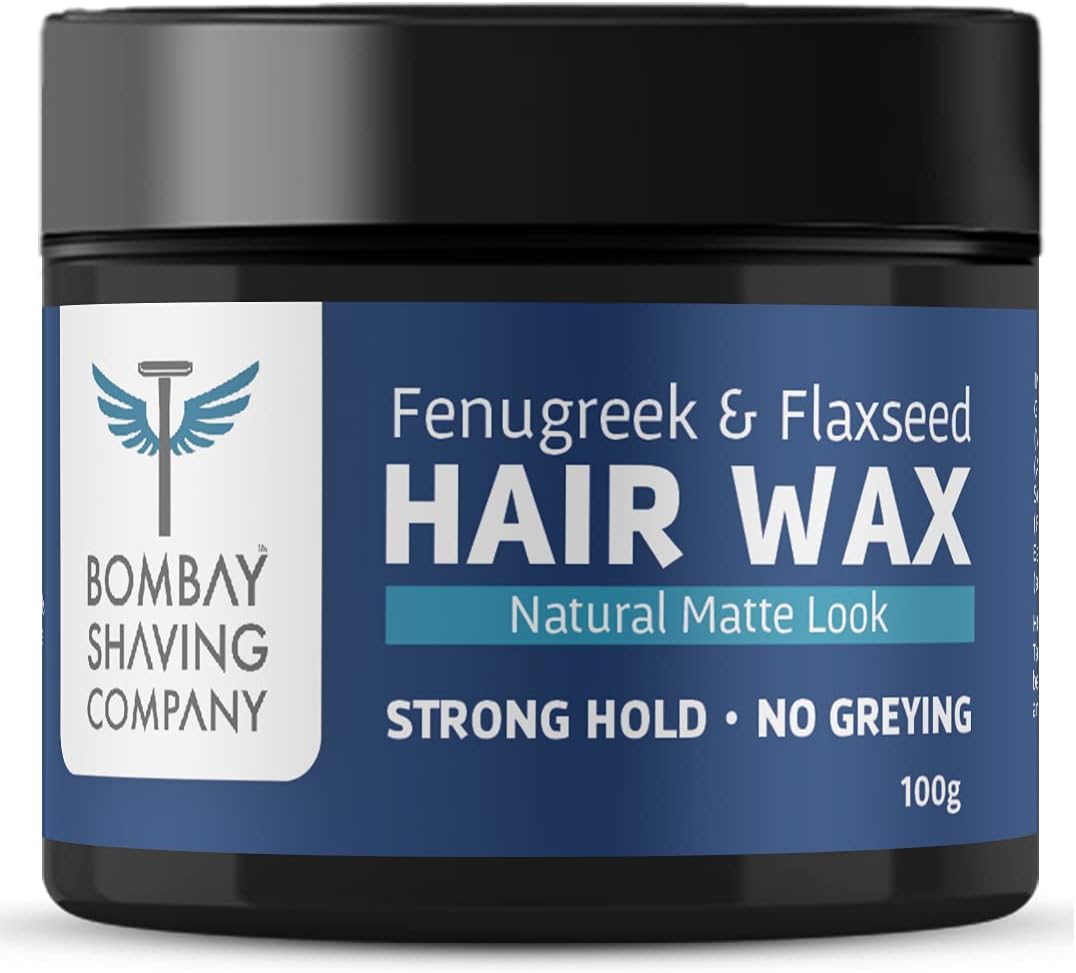 Bombay Shaving Company Strong Hold Hair Wax | Non- Sticky, Matte Finish and Chemical Free Hair Styling Wax, 100 Grams