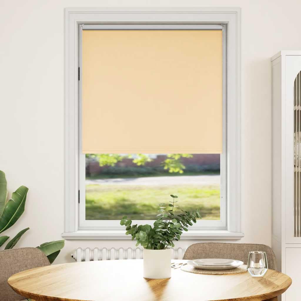 Tenda avvolgibile opaca, 124,4 x 175 cm, beige | poliestere con strato riflettente argentato, blocco totale della luce, isolamento termico, installazione a parete o a