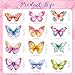 30 Pieces Butterfly Party Decorations - Watercolor Butterfly Hanging Swirls Spring Summer Theme Butterfly Decorations for Birthday Wedding Baby Shower Party Supplies