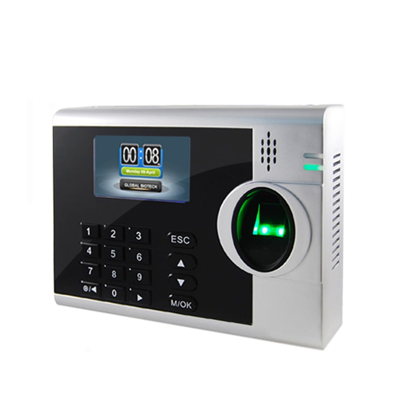 Zegar czasu, ZK XM218 3-calowy kolorowy ekran System Odcisk palca Czas obecności Clockc USB TCP/IP Biometryczny rejestrator czasu odcisków palców(XM218-IC,A_PLUG)