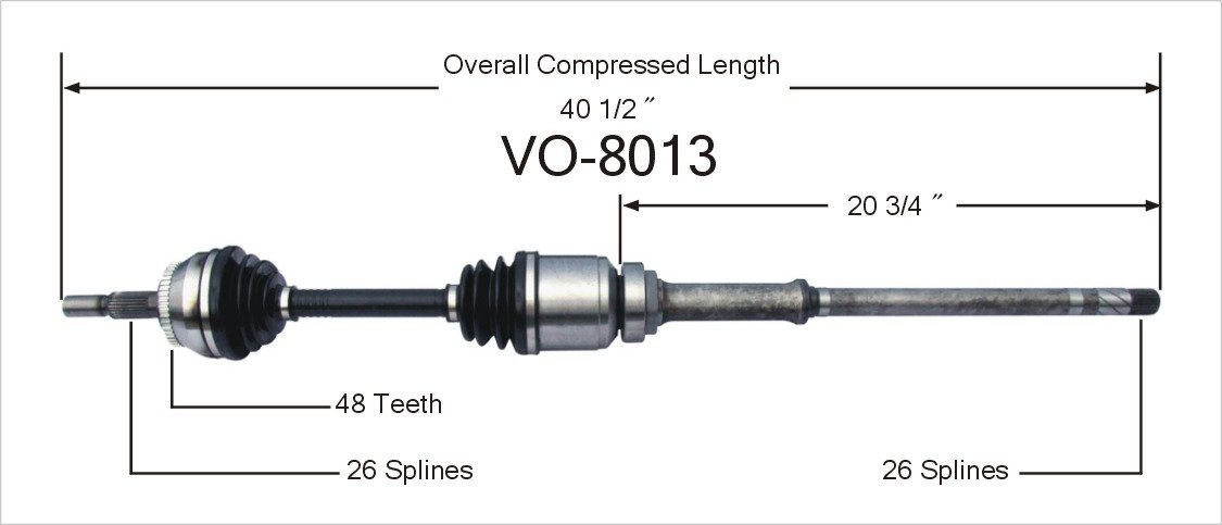 Amazon.com: SurTrack VO-8013 CV Axle Shaft : Automotive 