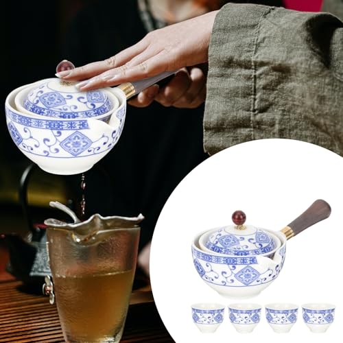 Juego de té de cerámica de diseño chino para relajarse en casa 8