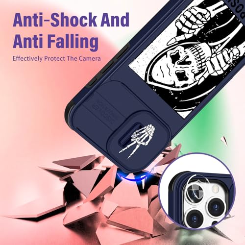 Image of Funermei for iPhone 16 Pro Max Case - Women Girls Cute Phone Cover Girly Pretty Aesthetic Skull Unique Design with Camera Cover Funda for Apple for iPhone 16 Pro Max