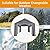 IDEALHOUSE 12x20 FT Heavy Duty Carport Canopy - Portable Garage with 6 Doors (4 Roll-Up + 2 Side), Waterproof All-Weather Shelter for Pickup Trucks & Boats (Gray)