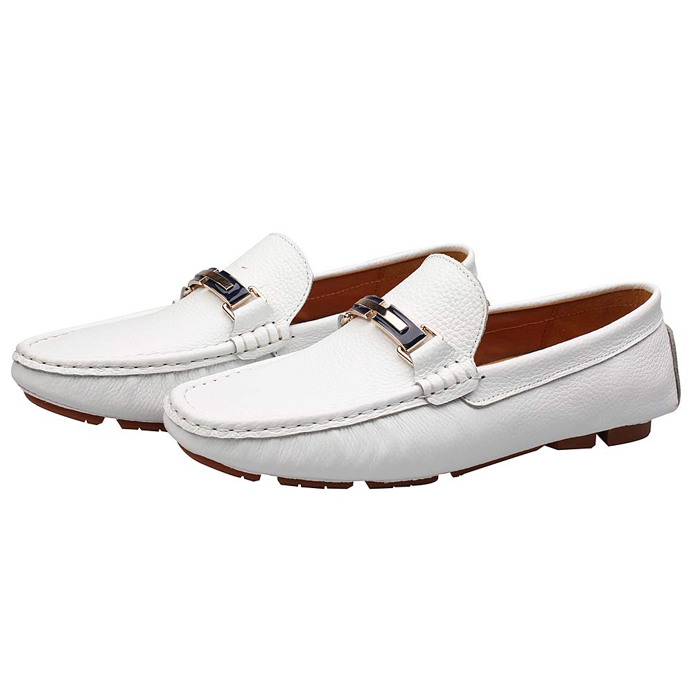 rismart Hombres Conducción Coche Casual Ponerse Cuero Mocasín Pisos