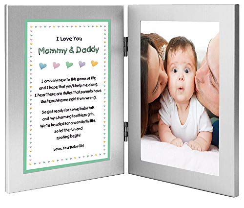 New Parents Gift Sweet Poem from Daughter Add Photo to Frame