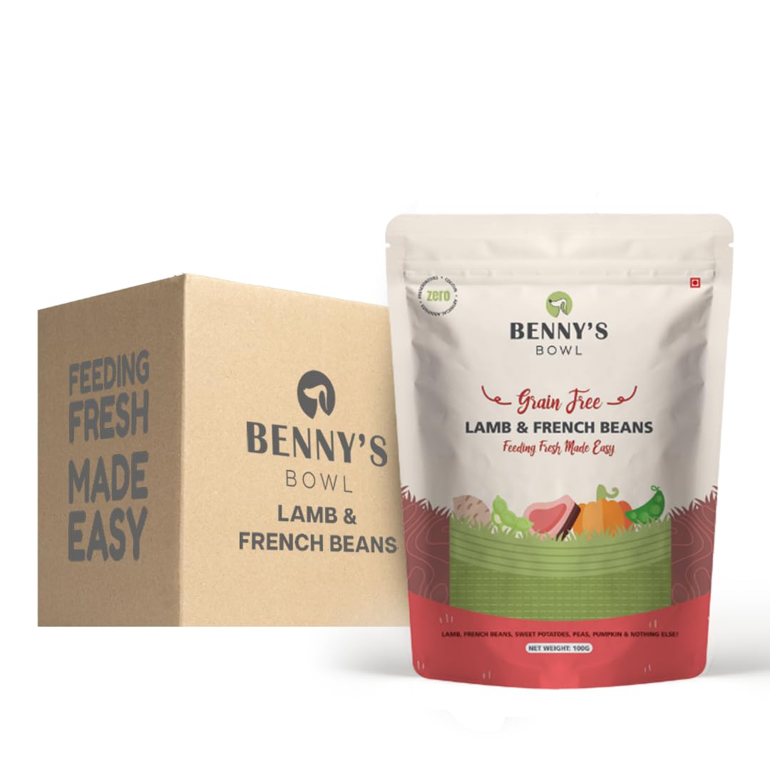 BENNYS BOWL Fresh Dog Food - Lamb And French Beans Recipe - 30 Packs X 100 Gram | Grain-Free, For All Life Stages, Semi-Solid (B0BQYWM78K) Amazon Price History, Amazon Price Tracker