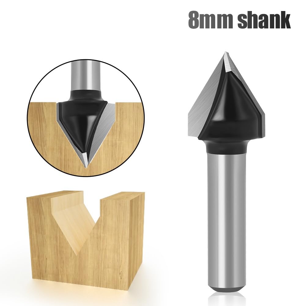 Router Bit Fräser 14 Grad 8mm Schaft Gravur Router -Bits Praktisch Brandneu Router Bit Fräser 14 Grad 8mm Schaft Gravur Router -Bits Praktisch Brandneu