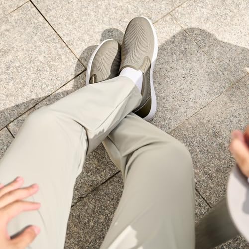 Puxowe Men's Slip On Walking Shoes-Lightweight Comfortable Knit Dress Sneaker2