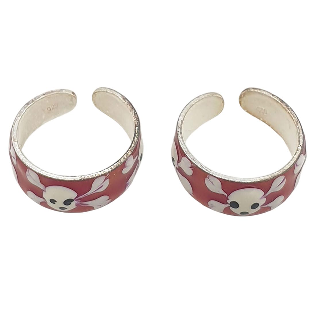 925 Silver Designer Toe Rings (Chandi Bichhiya) For Women ~ 2 Pieces-image-22