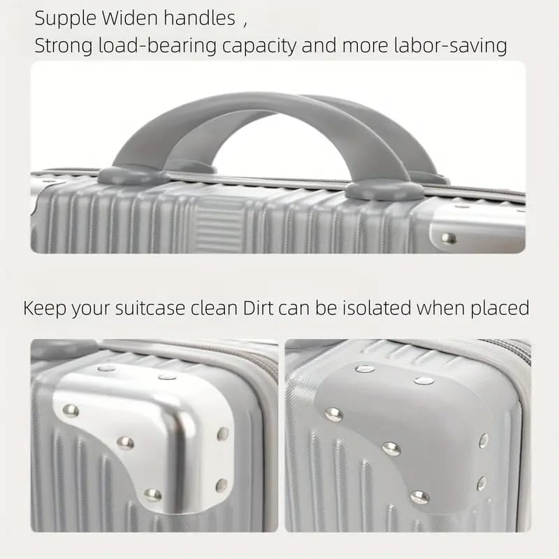 Image of Yagzon Portable Makeup Travel Case Hand Luggage, Mini ABS Carrying Makeup Case Suitcase with Elastic Band, Small Hard Shell Cosmetic Case for Travel Camping Women Girls.