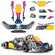 AMR Racing Go-Kart Graphics kit Sticker Decal Compatible with CRG NA3 - Frenzy Blue