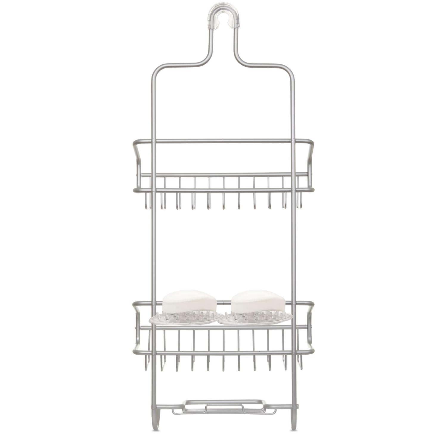 Better Houseware Aluminum Shower Caddy Silver Soap Holder Saver Set