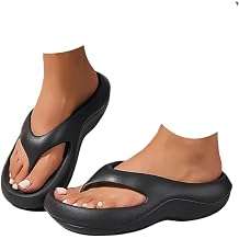 Arch Support Flip Flops for Women,Orthopedic Sandals Platform Recovery Flipflops Pillow Soft Walking Flipflops Dressy Summer Beach Slippers Non-Slip Casual Non-slip Sandals