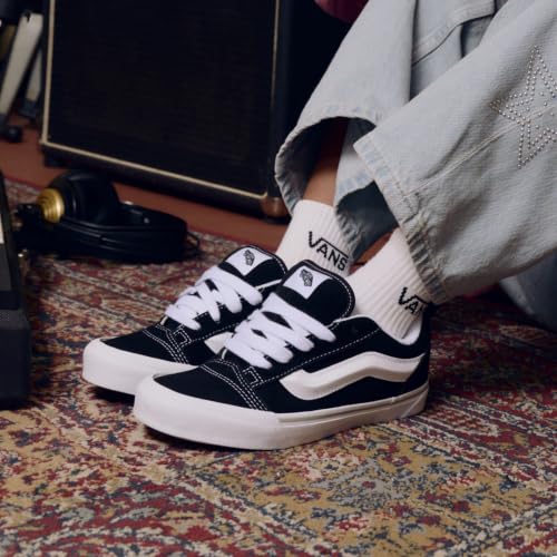 Vans Knu Skool Unisex-Kinder Sneaker, Schwarz/Weiß (True White), 31.5 EU – Ansicht 8