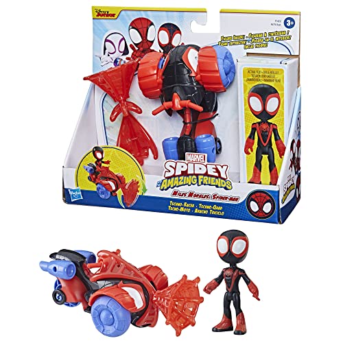 Hasbro Spidey et ses Fantastiques Amis Techno-Racer Véhicule Miles Morales avec Accessoire F7455