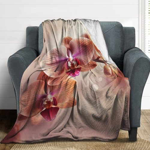 Couverture douce orchidée haut de gamme plaid chaud décoratif
