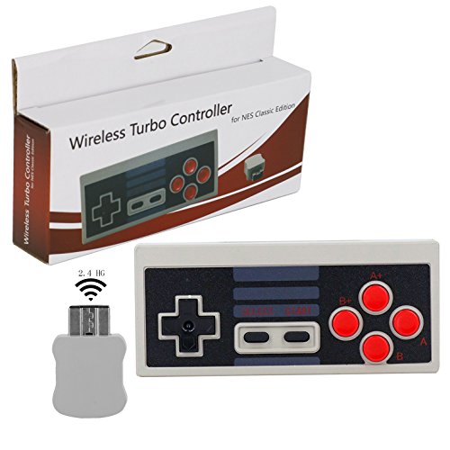 Wireless Turbo Controller for NES Classic Edition, Perfectmall Video Game Gamepads Classic Gaming Turbo Wireless Controller for NES Classic Edition and Controller Gamepad for NES Mini Classic Edition