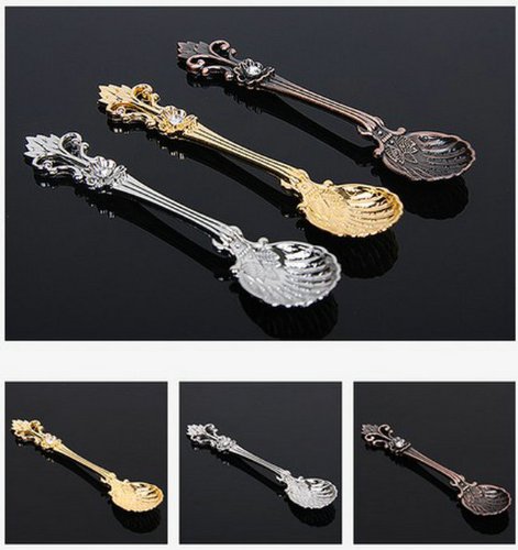 Gracelife European American Style Pack-12 Vintage Coffee Spoon Teaspoon Ice-Cream Spoon Best Collection #TOP4