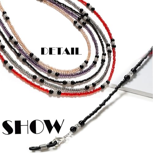 Image of Beaded Eyeglass Chains Glasses Chain For Women Stylish Sunglasses Strap Eye Glass Holders Around Neck Glasses Lanyard