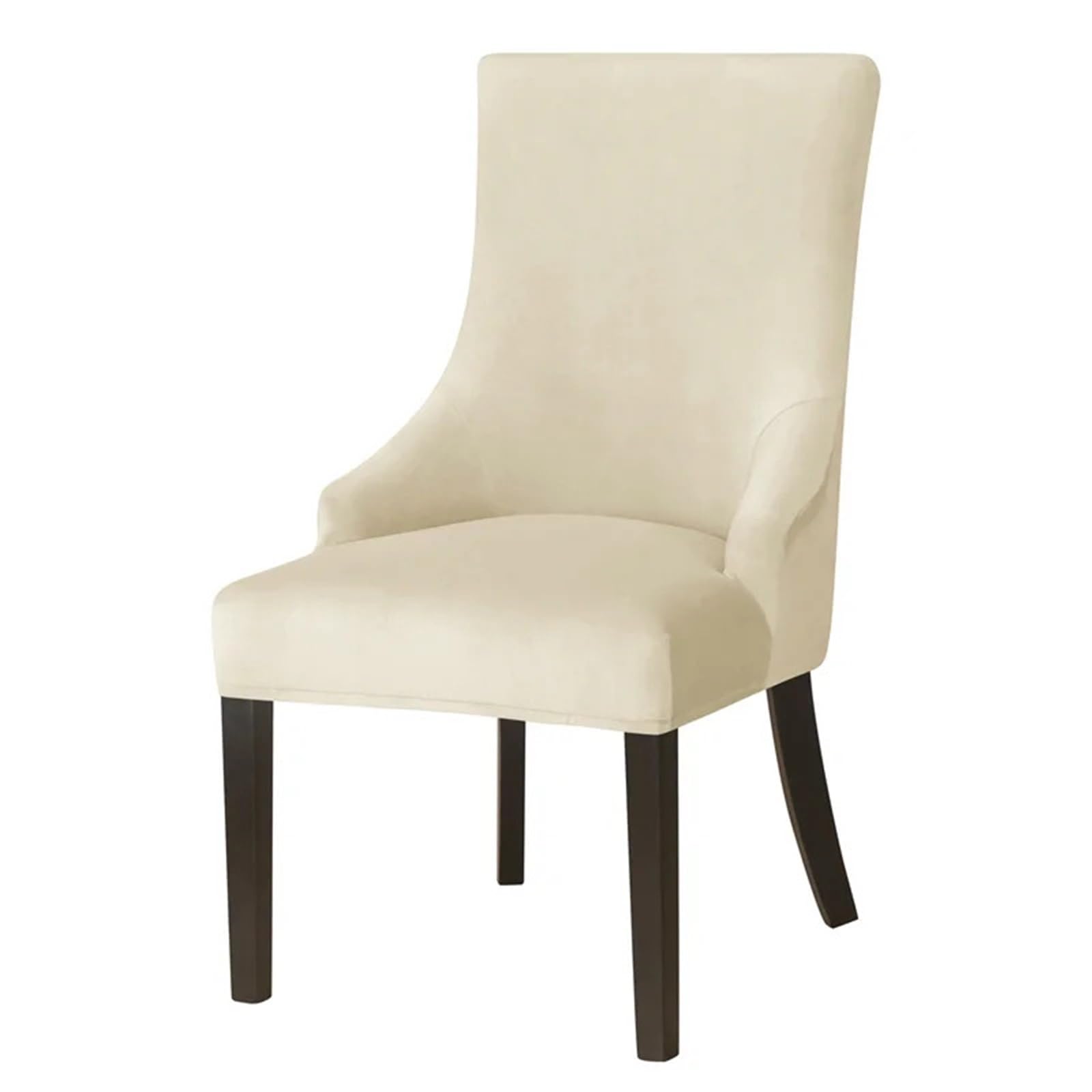 RYQZHHY Chair Cover Velvet Elastic Dining Chair Cover Strech Spandex Covers High Back Sloping Arm Chairs Slipcovers