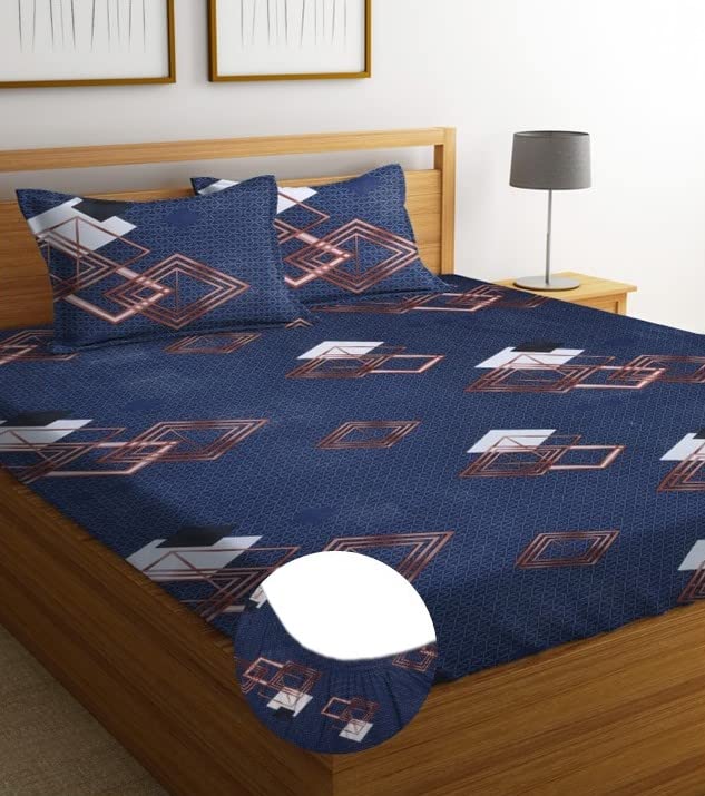 Buy BSB HOME Premium Cotton Elastic Fitted Bedsheets with 2 King Size