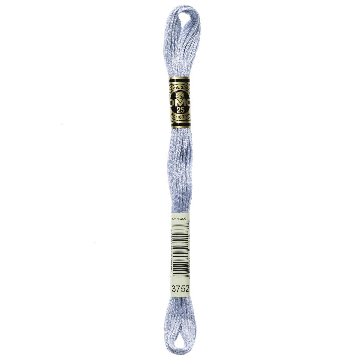 DMC Embroidery Floss Mouline Stranded Cotton Thread for Hand Embroidery and Sewing - Colour No: 3752-5 x 8m Skeins โ image 1