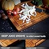 Kikcoin Extra Large Bamboo Cutting Boards, (Set of 3) Chopping Boards with Juice Groove Bamboo Wood Cutting Board Set Butcher Block for Kitchen, End Grain Serving Tray #2