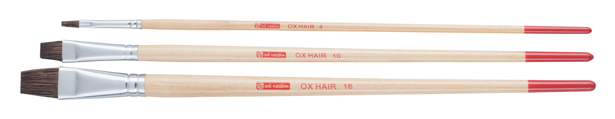 Talens Art Creation Ox Hair Flat Brush 3-Piece Set