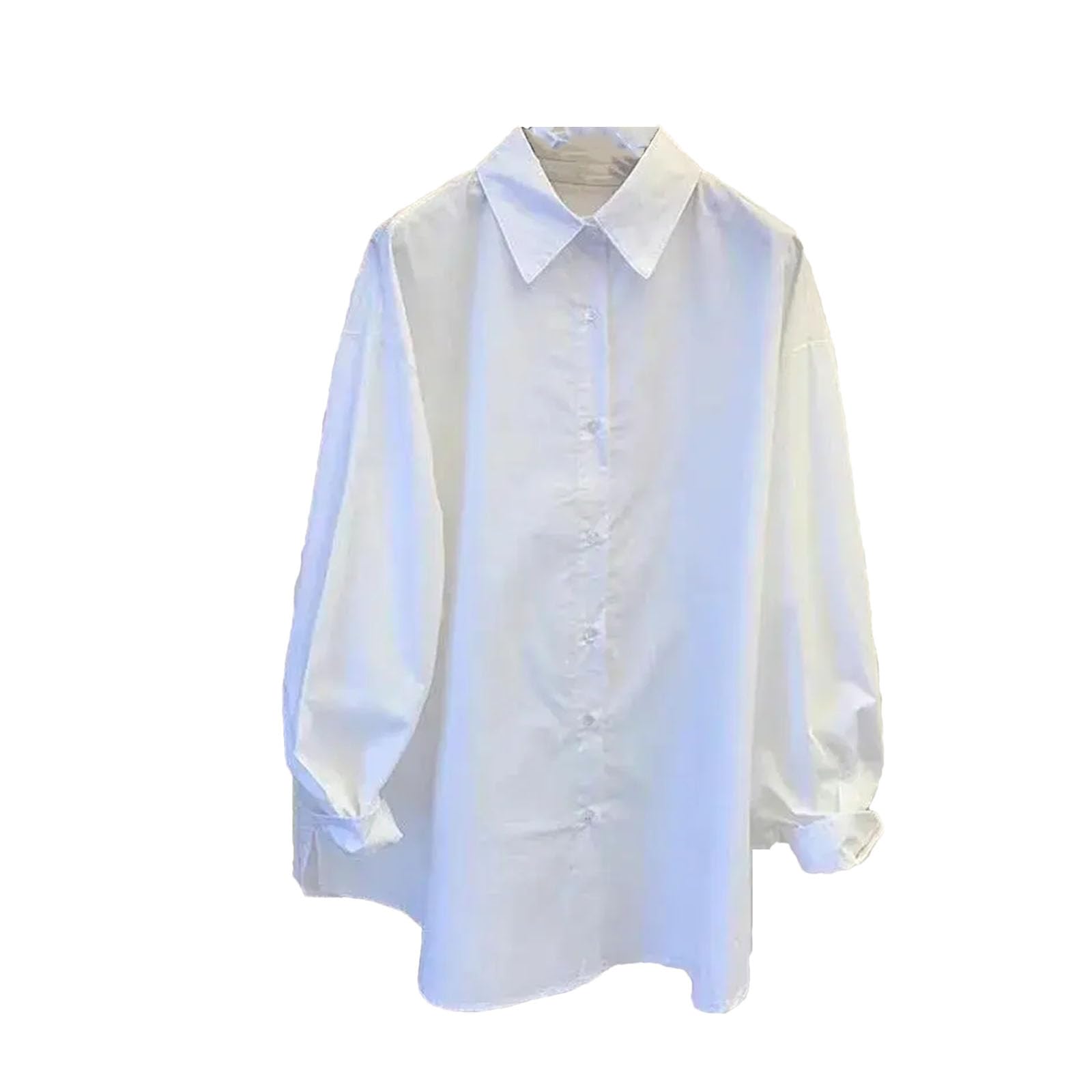 Blusas vintage de primavera para mujer, elegante, casual, de manga larga, con botones