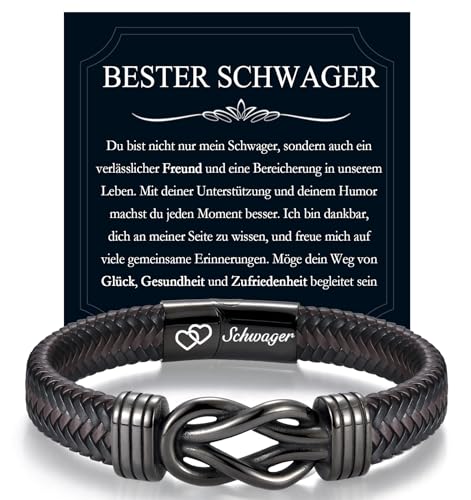 EYQV Geschenk für Schwager Bester Schwager Geschenke Schwager Armband mit Gravur Geschenkideen für Schwager zum Geburtstag Vatertag Herrentag Weihnachten