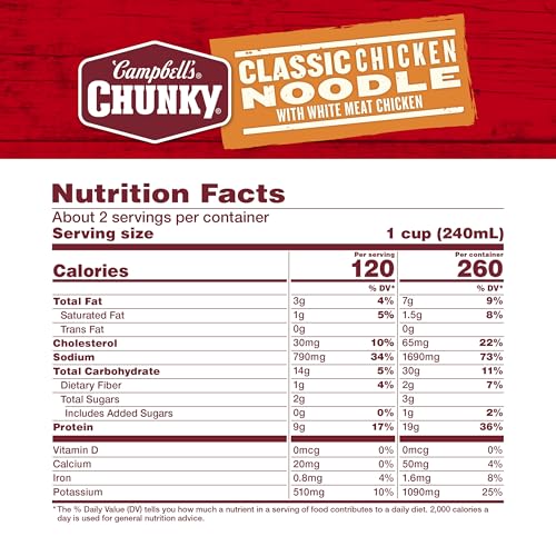 Image of Campbell's Chunky Soup, Classic Chicken Noodle Soup, 18.6 Oz Can