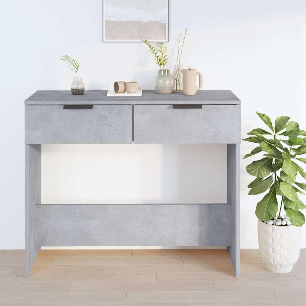 Drewnopochodne z 2 szufladami do przedpokoju szary 90x36x75 cm