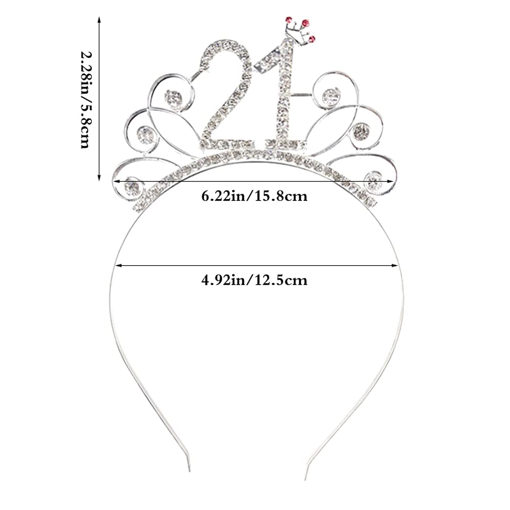 21. Geburtstag Set – Schärpe & Strass Krone In Roségold, Geschenk Für Frauen, Geburtstagsdeko