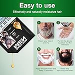 Men's Dye Black Beard Plant Cream,Ammonia free and Unstimulated,Suitable Cover Mustache for Gray Beard Dyed Black,(Pcs 10)300 Ml - Image 3
