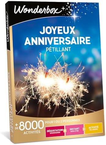 Wonderbox - Joyeux Anniversaire Pétillant - Coffret Cadeau - Idée Cadeau Multi Activités