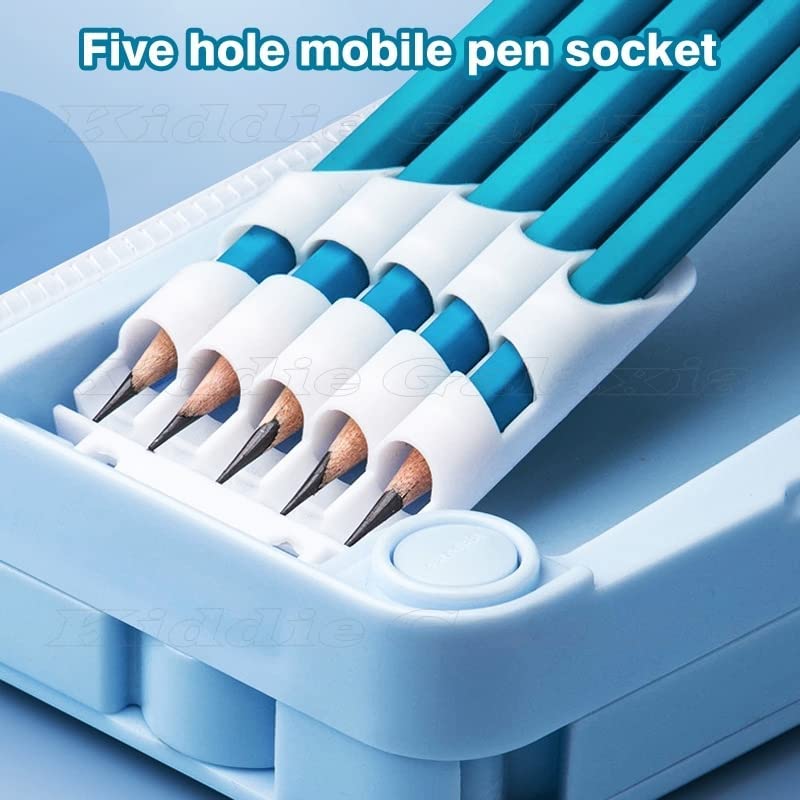 Image of LONGMIRE Plastic Space Theme Multi Functional Magnetic Pencil Box For Kids Boys & Girls Return Gifts (Multicolor)