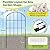 KIMAZO 25 Pack Decorative Garden Fence Panels – Metal Arched Fencing Dog Fence No-Dig Animal Barrier Fence Rustproof Garden Edging for Yard, Patio, Dog Run, Outdoor Decor Landscape & Flower Bed