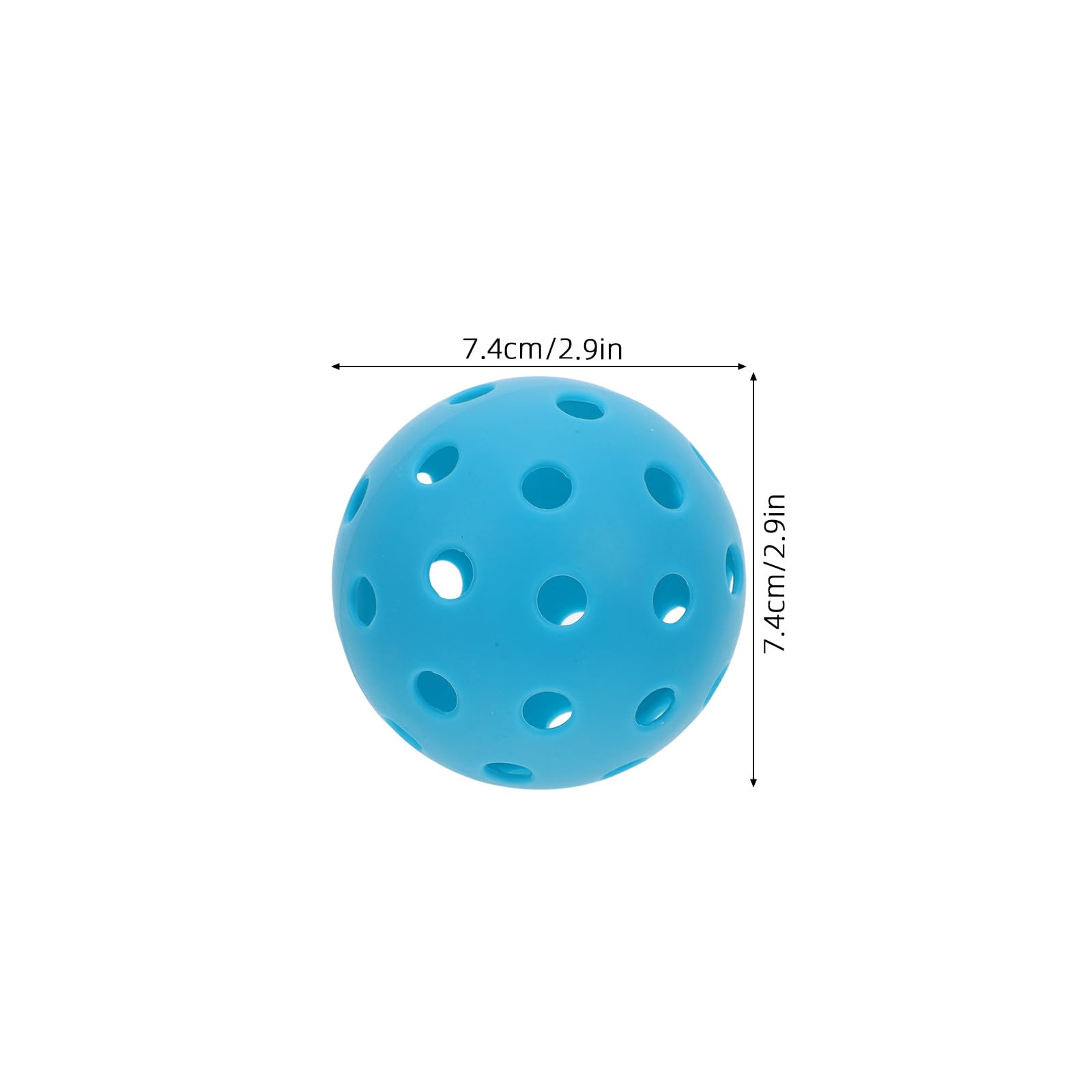 20 Pickleball-Übungsbälle mit 40 Löchern – 74 mm Hohlkammer-Pickleball-Sportbälle mit Luftzirkulation für das Indoor-Training, leise Schlagbälle, gelb