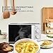 Techomey 700W Microwave with Manual Control，Small Microwave Oven with 5 Power Levels, 20L White Microwave Oven, Easy to Clean