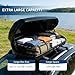 Rooftop Cargo Box Carrier, 19.4 Cubic Hardshell Rooftop Cargo Carrier, Dual-Side Opening, Universal Fit for Cars & SUVs, 165Lbs Weight Capacity with Secure Straps&Keys