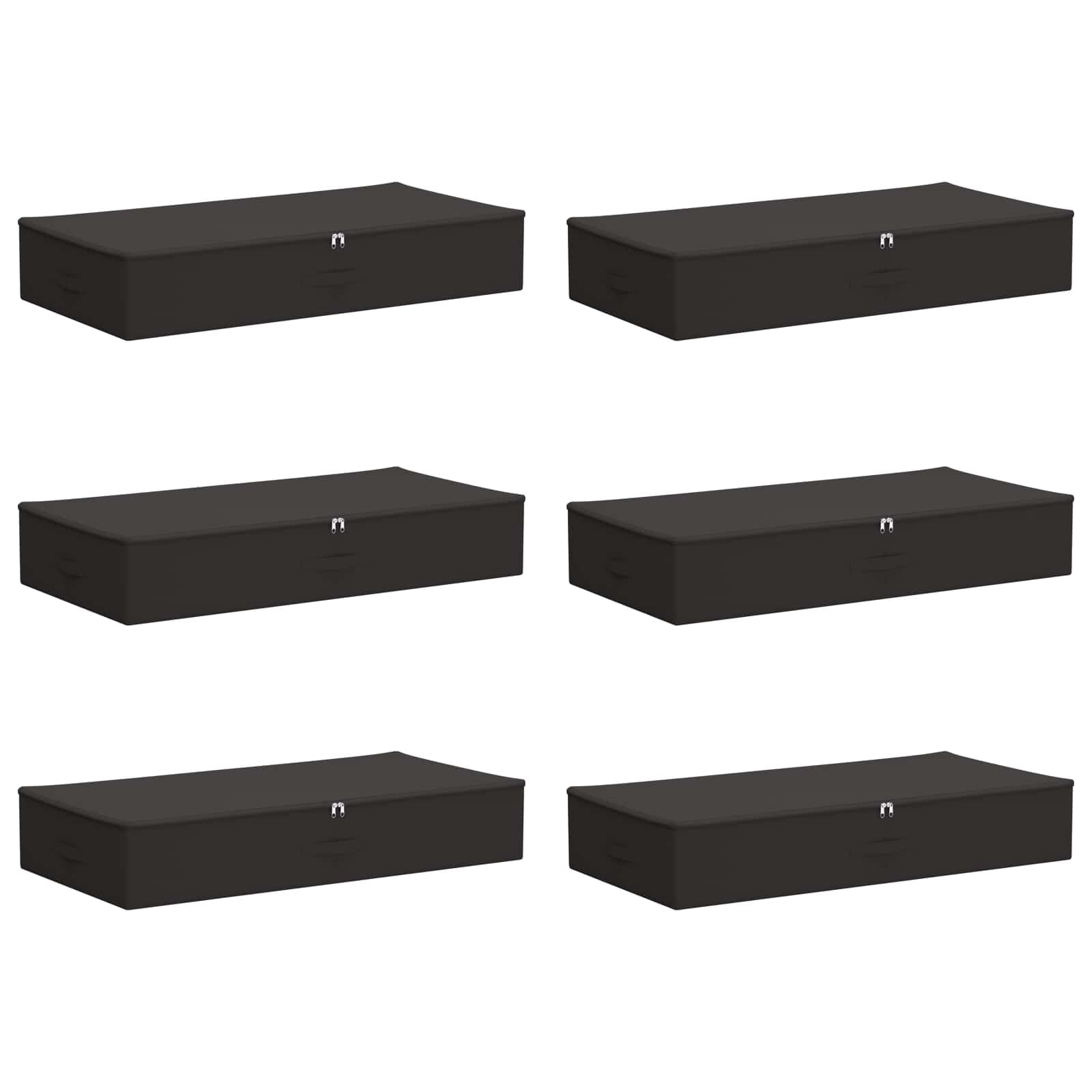 Générique 6-częściowy organizer do przechowywania w kolorze antracytowym, 100 x 50 x 18 cm, składany, z 2 przegródkami z oddychającej włókniny, na zabawki i ubrania