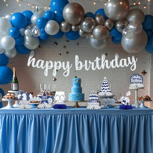 Elegantes decoraciones de mesa plata azul de panal de abeja, set de 12 piezas reutilizables 5