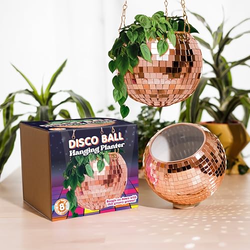 Bubblegum Stuff Rose Gold Disco Ball Hanging Planter cover