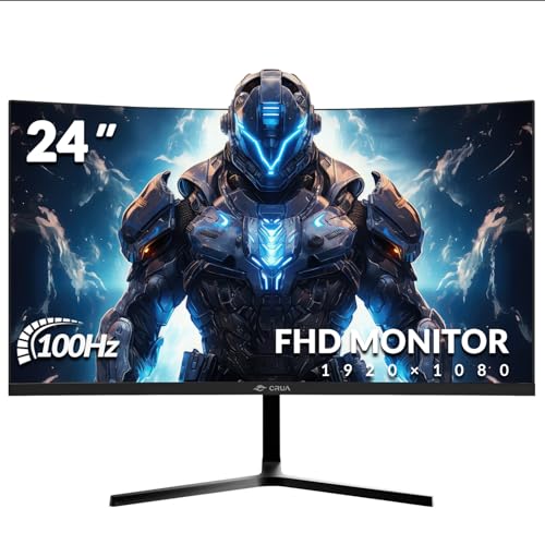 CRUA 24" Curved FHD Monitor, 100Hz
