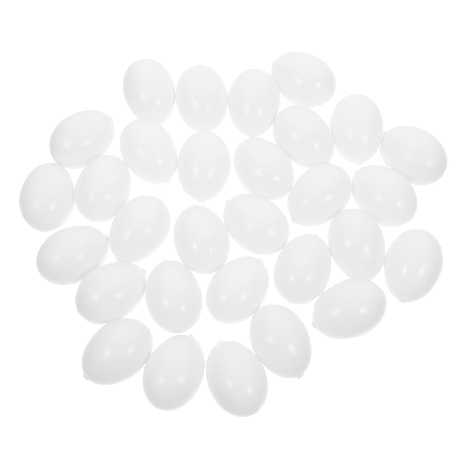 Toyvian 30Pcs Simulation Eggs for Pigeon Breeding Induced Fake Eggs for Hatching and Training Realistic Design for DIY Projects and Easter Decorations