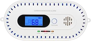YZIF 10 Years life sensor Carbon Monoxide Alarm Detector, LCD Digital Display CO Alarm Detector with Lithium Battery Operated to conforms to EN50291 Standard